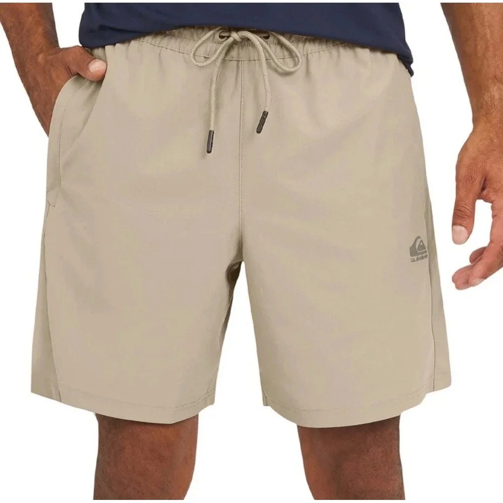 NWT Quiksilver Mens XXL Beige 4-Way Stretch Performance Shorts Gorpcore Hiking
